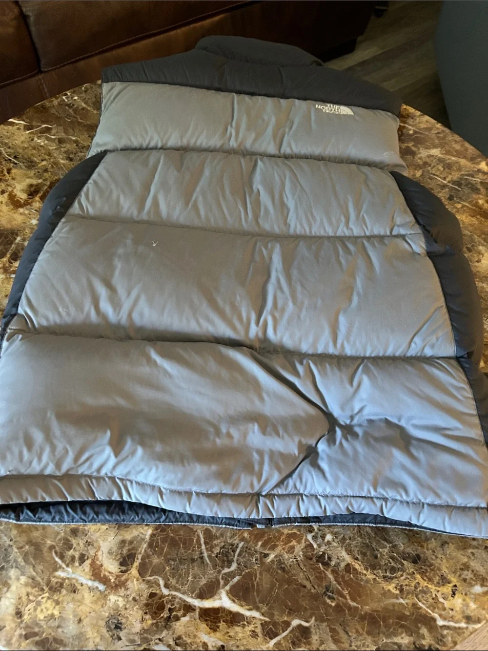 The North Face Two-Tone Gray Quilted Puffer Vest